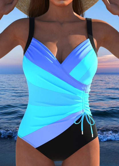 Zara | Multicolor Wrap Front One Piece Swimsuit
