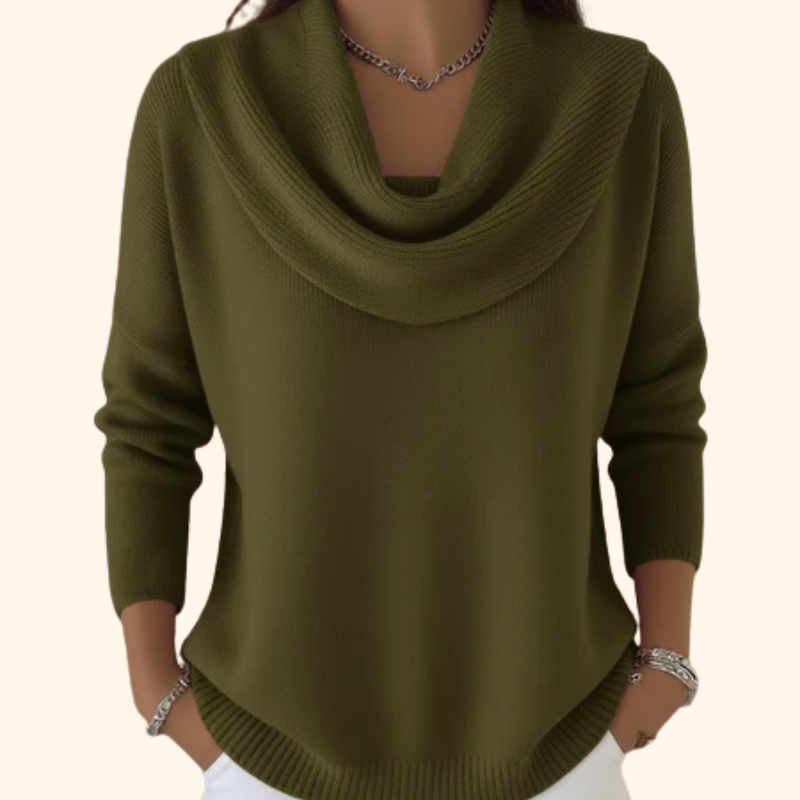 Esmiora | Graceful Cowl Neck Sweater