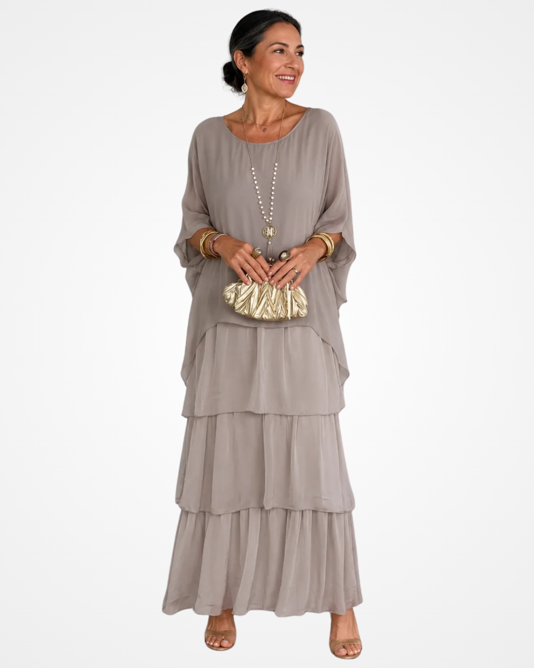 Zelanique | Graceful Chiffon Maxi Dress