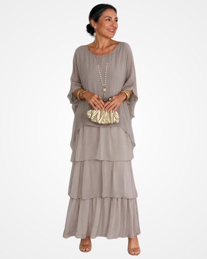Zelanique | Graceful Chiffon Maxi Dress