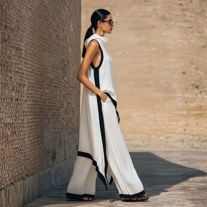 Vivienne | Draped Neck Two Piece Set