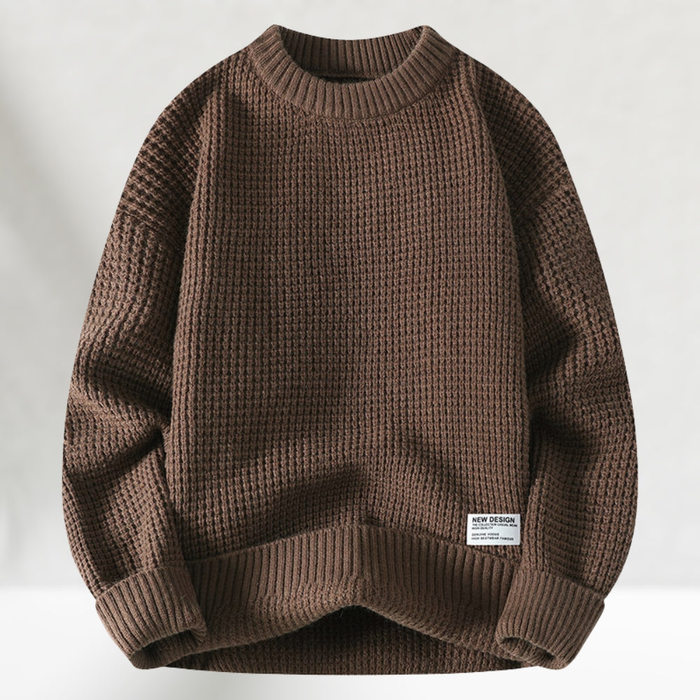 Hayes | Relaxed Waffle Knit Crew Sweater