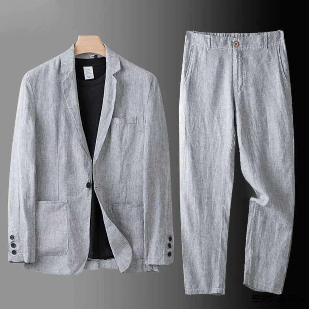 Kaelric | Breathable Linen Blazer & Trouser Set