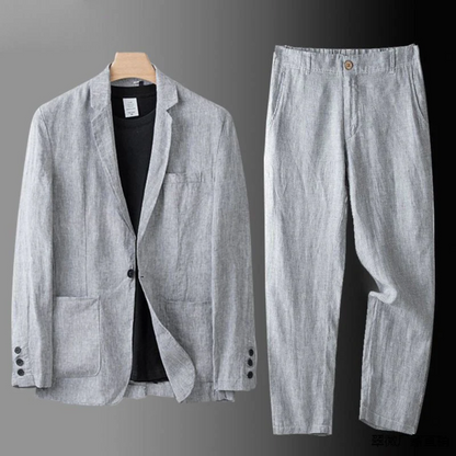 Kaelric | Breathable Linen Blazer & Trouser Set