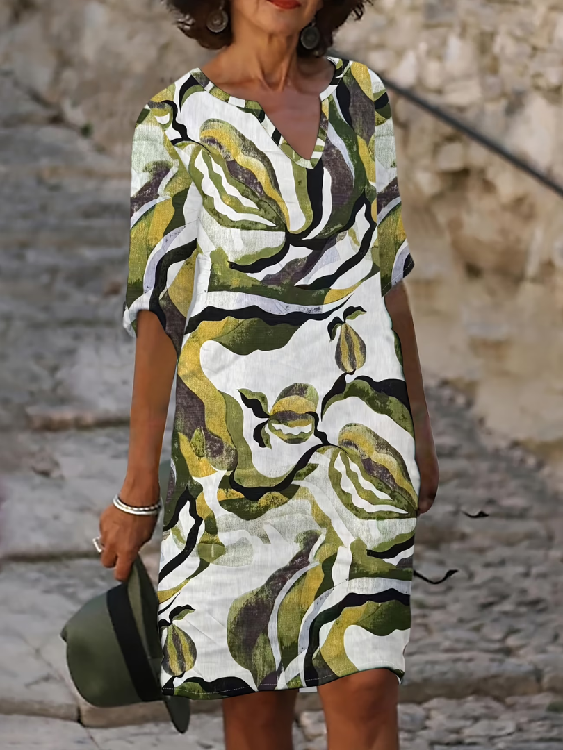 Maren | Botanical Flow Relaxed Dress