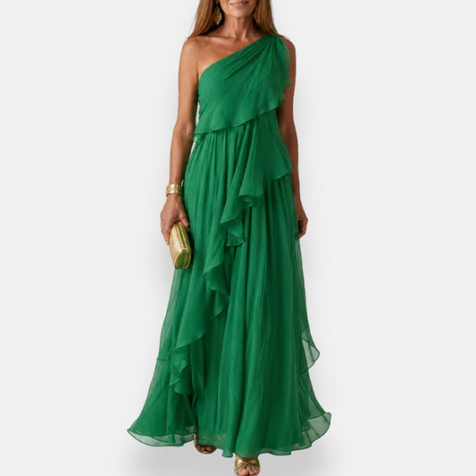 Cassiane | Flowing Ruffle Occasion Dress