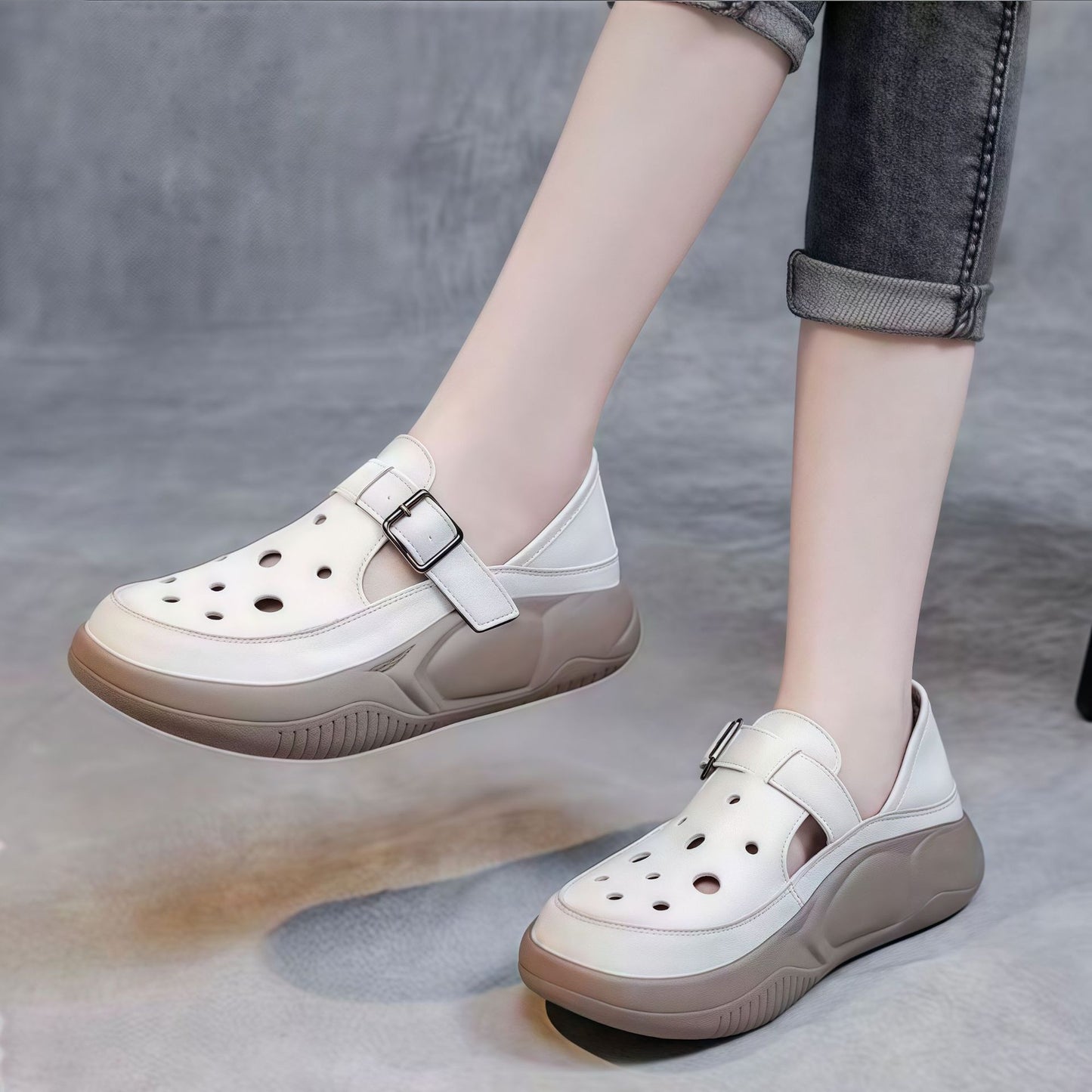 Dorelia | Lightweight Buckle Strap Comfort Shoes