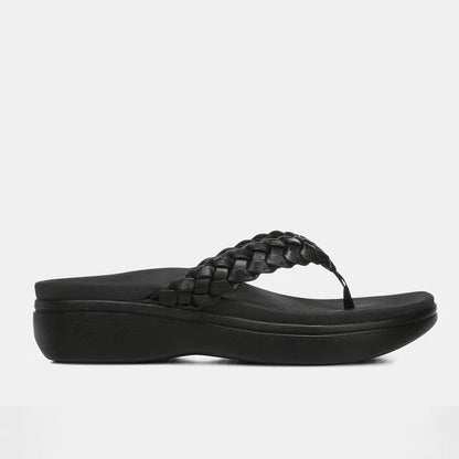 Aurelle | Plaited Comfort Platform Sandals