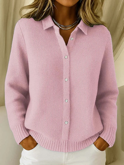 Melrose | Relaxed Collared Knit Cardigan