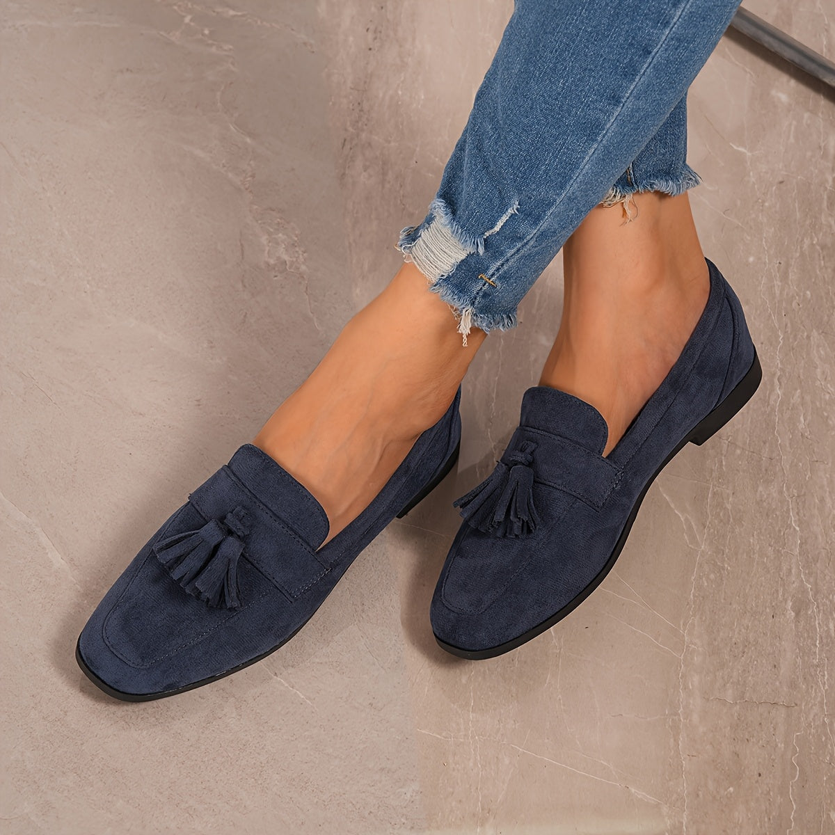 Corvella | Tassel Detail Slip On Loafers