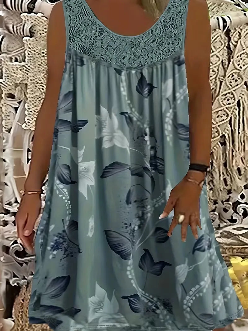 Quinara | Sleeveless Bloom Print Dress