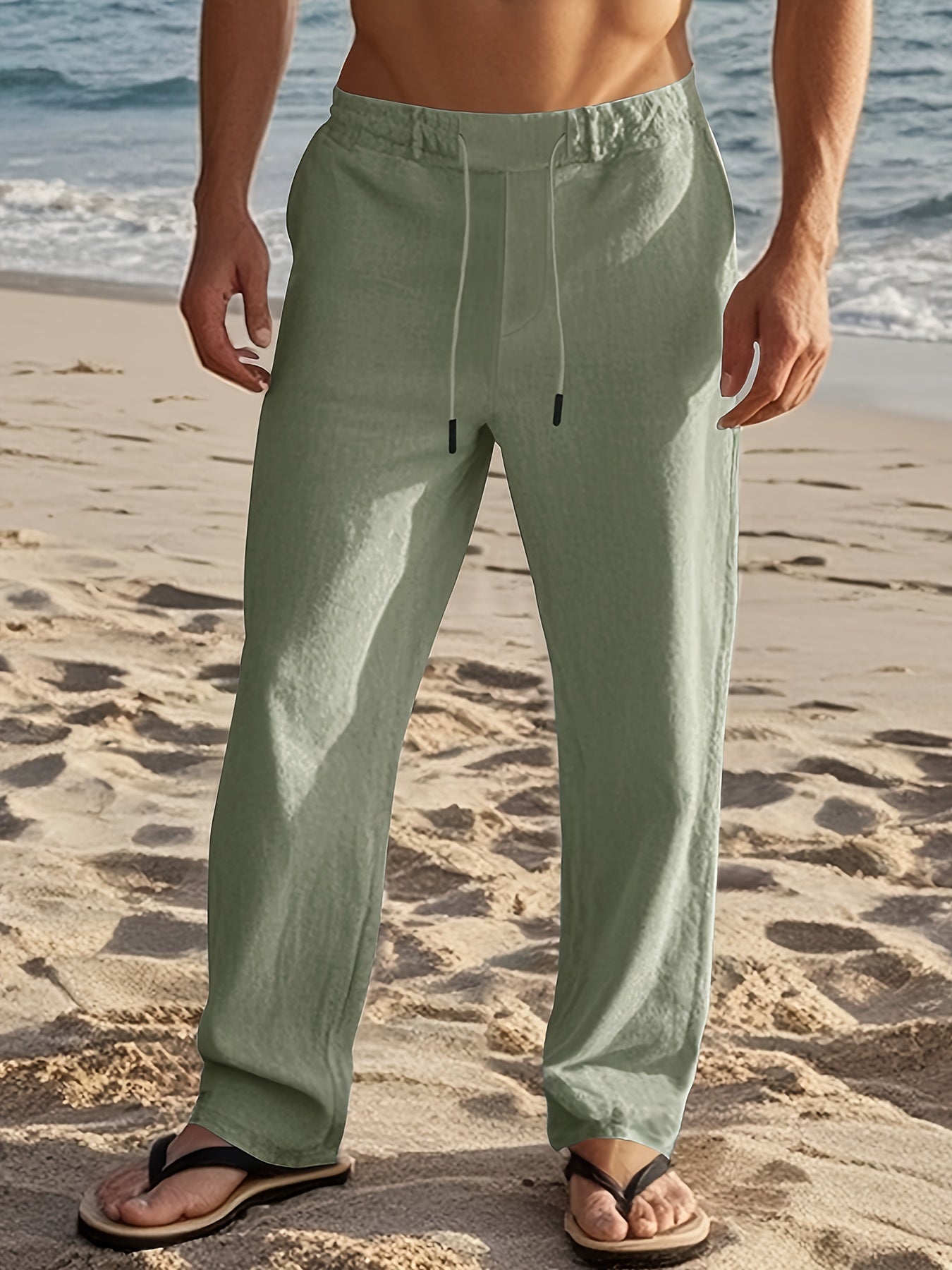 Thorne | Lightweight Straight Leg Linen Pants