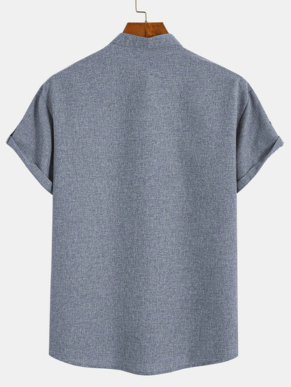 Tavrion | Henley Collar Casual Summer Shirt