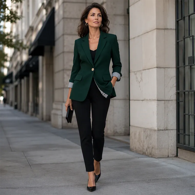 Seravine | Tailored Three Quarter Sleeve Blazer
