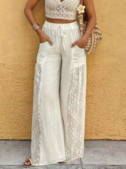 Talisse | Elegant Lace Detail Trousers