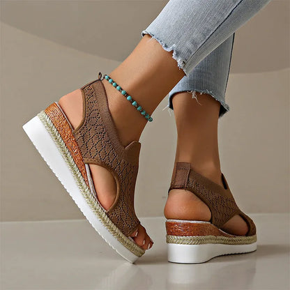 Amandelle | Breathable Knit Comfort Sandals