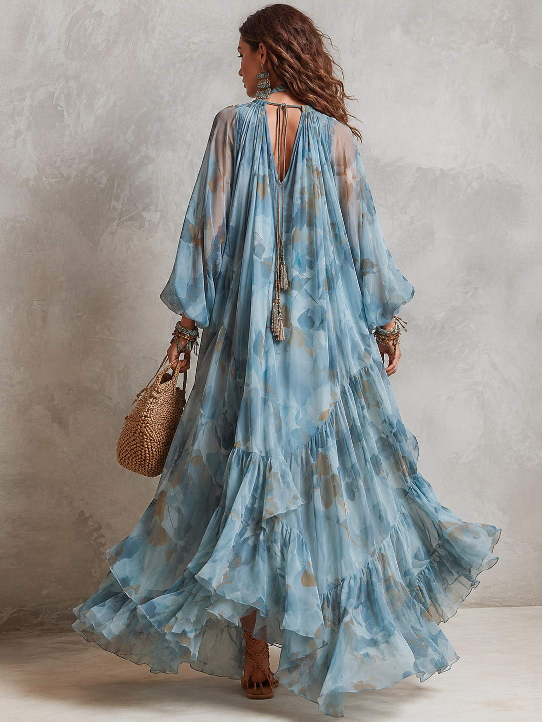 Liorae | Flowing Bohemian Overlay Maxi Dress