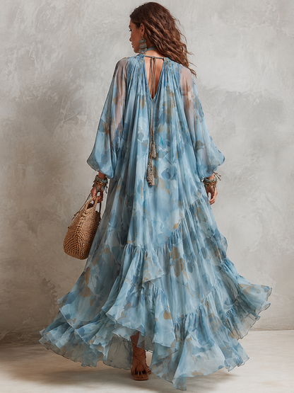 Liorae | Flowing Bohemian Overlay Maxi Dress