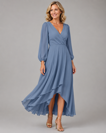 Novalise | Graceful V Neck Midi Dress