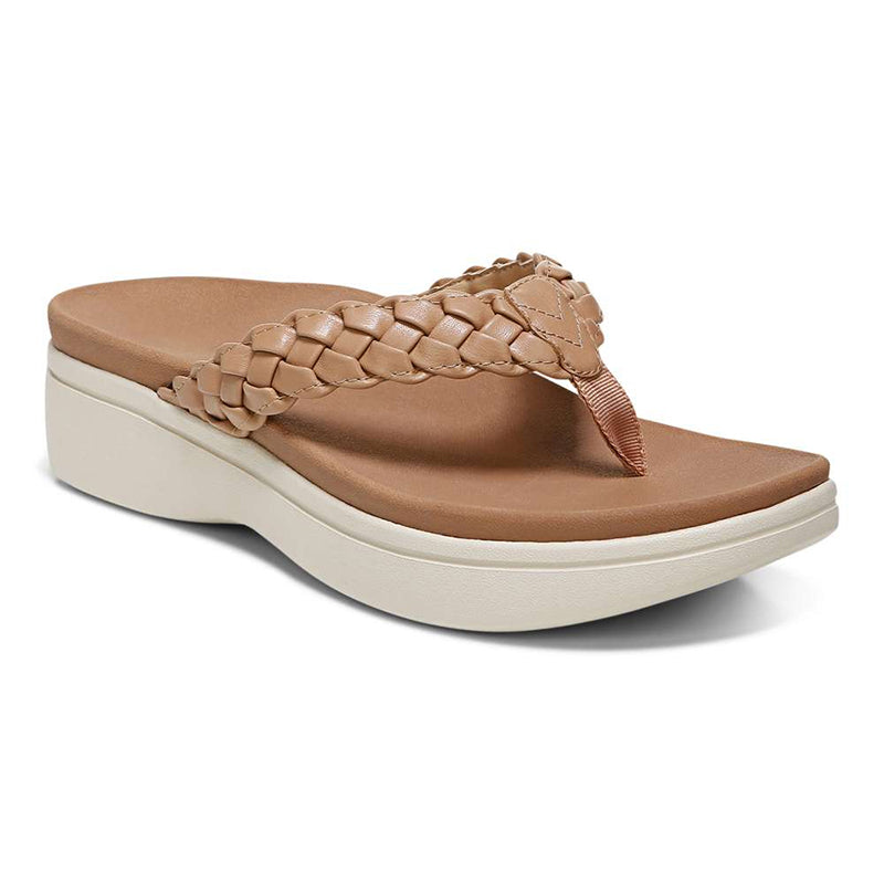 Aurelle | Plaited Comfort Platform Sandals