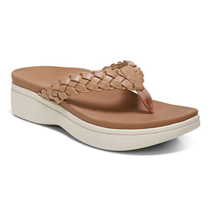 Aurelle | Plaited Comfort Platform Sandals