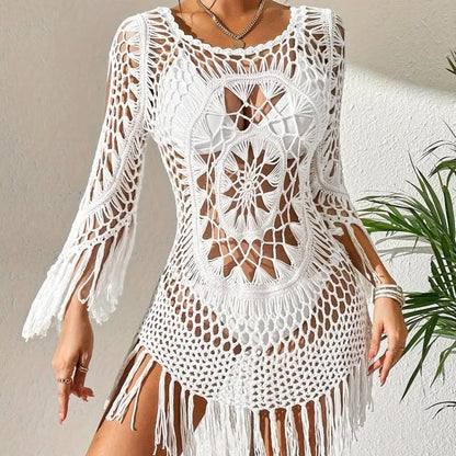 Elodie | Handwoven Fringe Cover Up