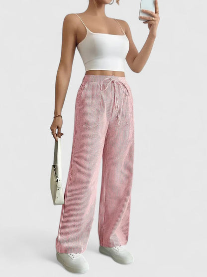 Briony | Drawstring Pocket Palazzo Trousers