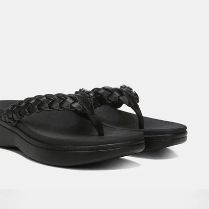 Aurelle | Plaited Comfort Platform Sandals