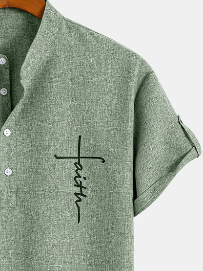 Tavrion | Henley Collar Casual Summer Shirt