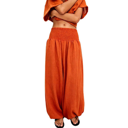 Valeska | Smocked Waist Relaxed Harem Pants