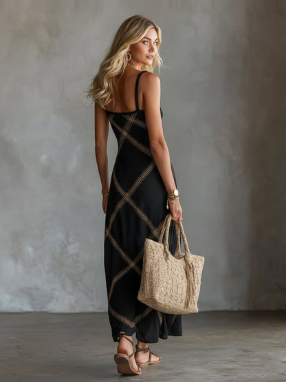 Elarique | Airy Printed Cami Maxi Dress