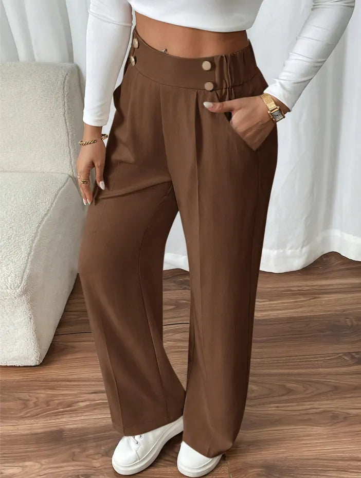 Odelia | Comfort Fit Pleated Wide Leg Pants