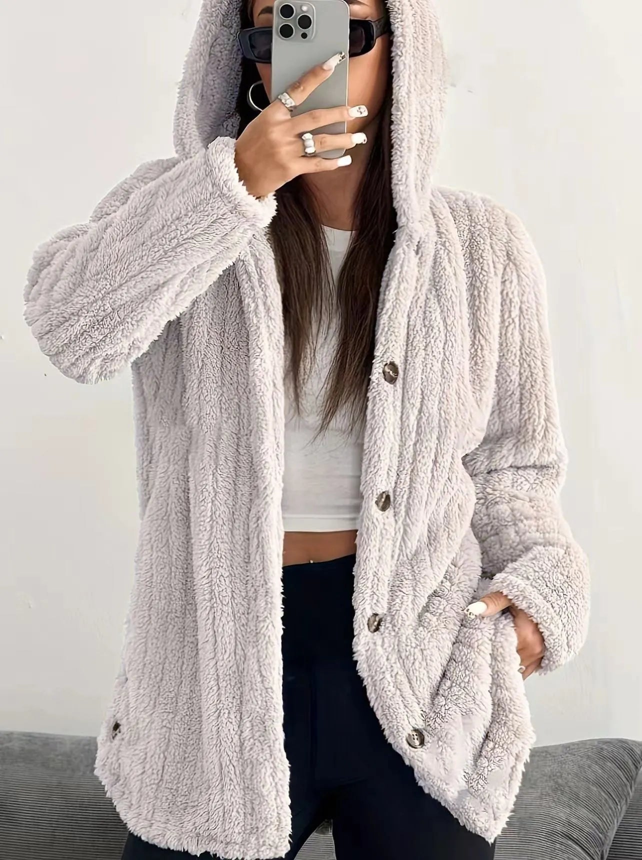 Rosamelle | Cozy Button Front Fleece Jacket