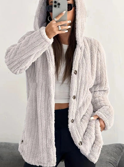 Rosamelle | Cozy Button Front Fleece Jacket