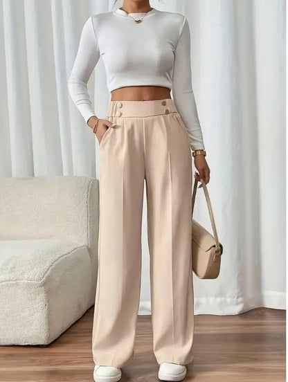 Odelia | Comfort Fit Pleated Wide Leg Pants