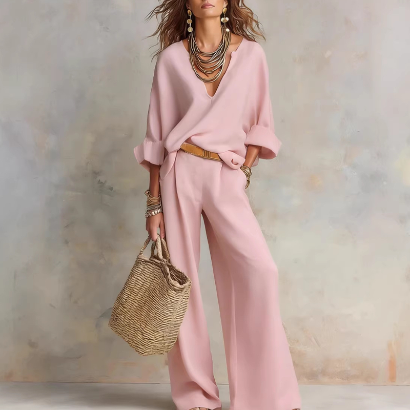 Orelissa | Bohemian Linen Two Piece Set