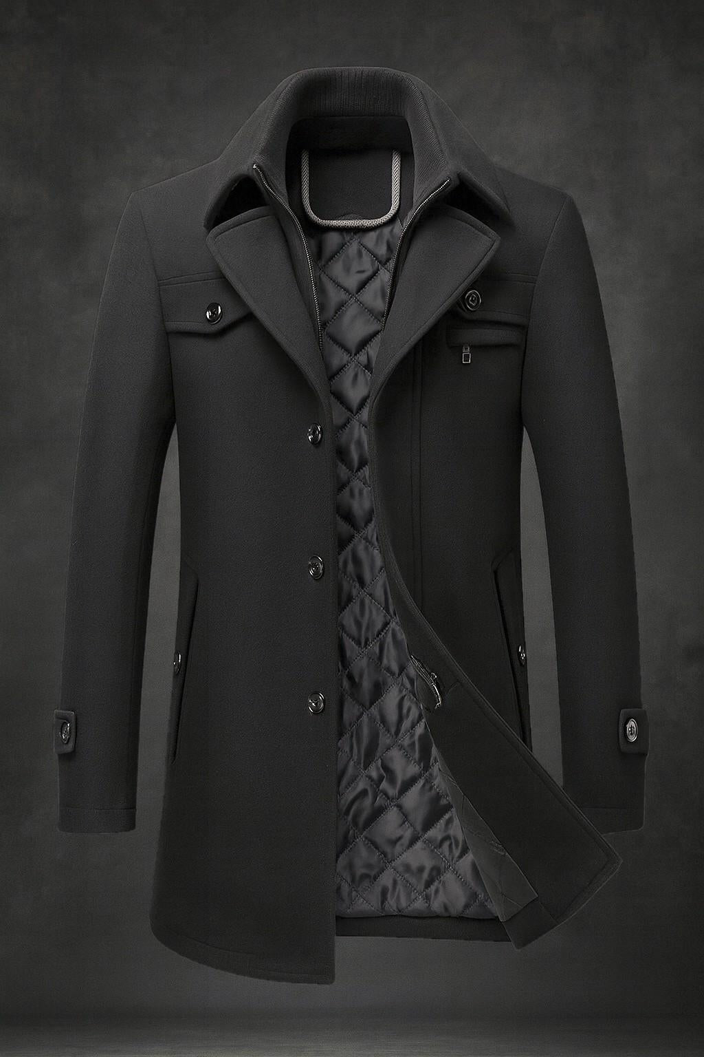 Quintrell | Executive Wool Blend Overcoat