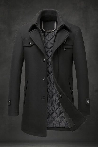 Quintrell | Executive Wool Blend Overcoat