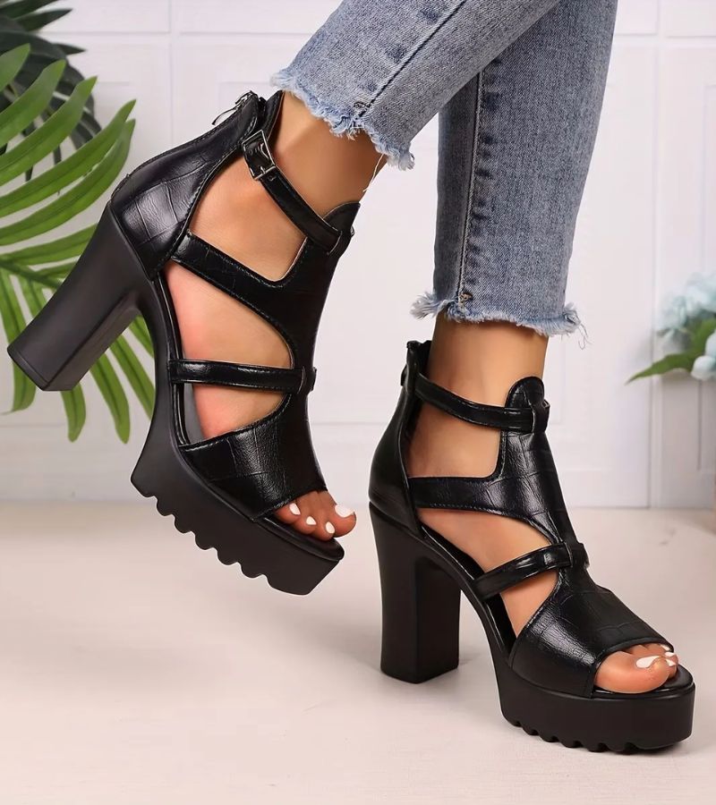 Xavienne | Sculpted High Heel Sandals
