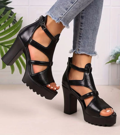 Xavienne | Sculpted High Heel Sandals