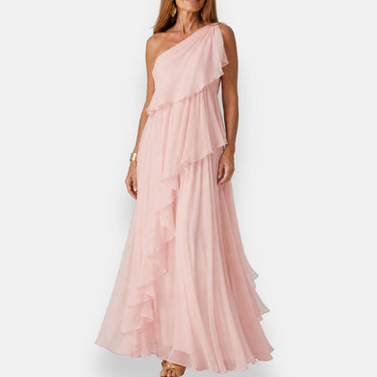 Cassiane | Flowing Ruffle Occasion Dress