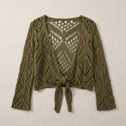 Esmoria | Chevron Crochet Cardigan