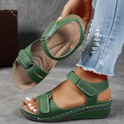 Zinnia | Cushioned Hook And Loop Sandals
