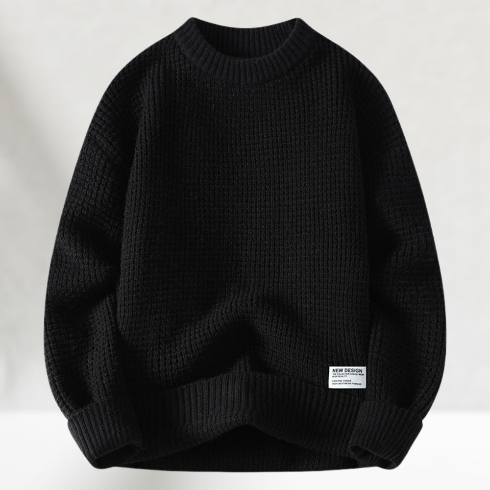 Hayes | Relaxed Waffle Knit Crew Sweater