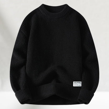 Hayes | Relaxed Waffle Knit Crew Sweater