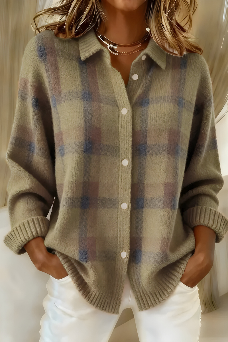 Sorelia | Soft Plaid Everyday Cardigan