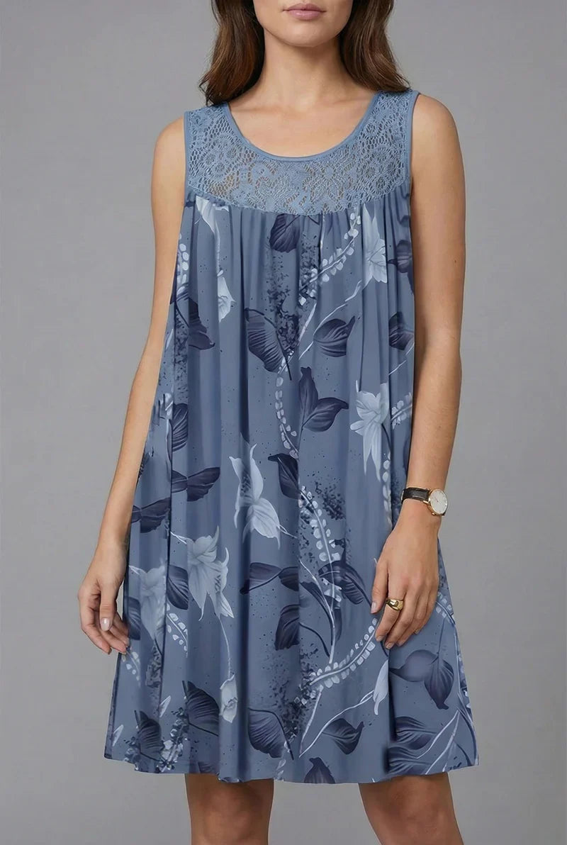Quinara | Sleeveless Bloom Print Dress