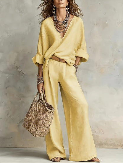 Orelissa | Bohemian Linen Two Piece Set