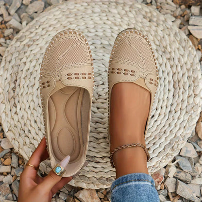 Tessira | Casual Perforated Moccasin Flats