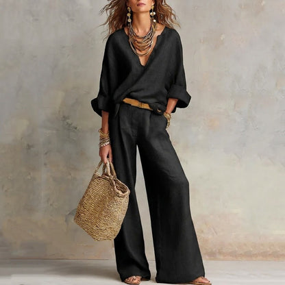 Tavessira | Relaxed Fit Blouse and Palazzo Set